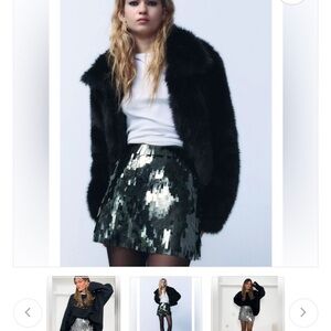 ZARA Sequin Mini Skirt - Size M